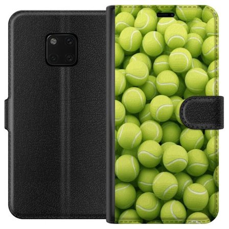 Kompatibel Tegnebogsetui til Huawei Huawei Mate 20 Pro Mønster af grønne tennisbolde i høj detalje, sporty motiv med gentagende tekstur og stærke