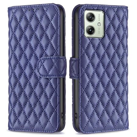 SKALO Motorola Moto G54 5G BINFEN COLOR Quiltet Pung - Blå Blue
