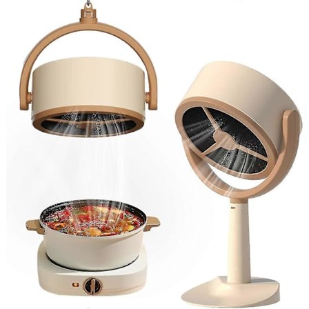 Bordemfang, Bærbart Emfang med 2-Hastigheds Ventilator, Justerbar Hængende Mini Emhætte med Stærk Sugeevne og Lav Støjfiltrering F