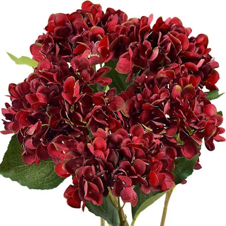 5 st konstgjorda sidenhortensior, blomsterarrangemang dekoration 47 cm