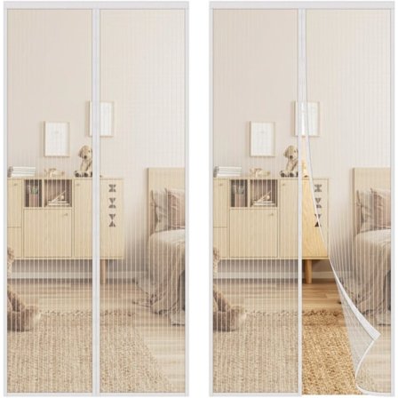 Magnetisk skärmdörr Flygande insektsgardin Mesh dörr Håll flugor insekter ute Insektskydd Problemfri installation för hemmakontor balkong uteplats