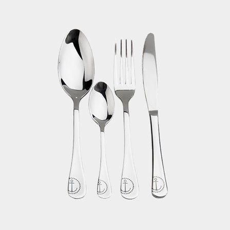 Set de couverts Couleur Mer Anchor, inox, 24 piéces