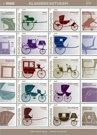 Holland - Klassiske køretøjer - Postfrisk 10-ark