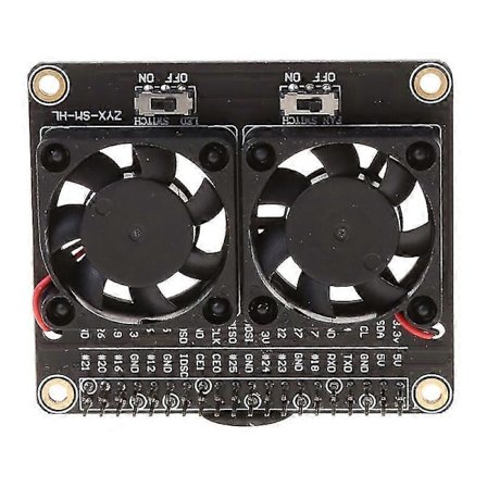 Raspberry Pi 4b Tuplatuulettimet Raspberry Pi 4b Jäähdytyselementtisarja Raspberry Pi 4b Gpio Laajennuskortti Dc 5v 0.2a Led-yhteensopiva