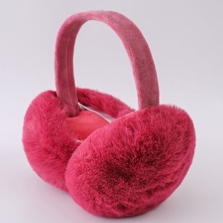 Punaiset mansikka-korvaläpät naisille, talviasusteet, pehmoiset ja pörröiset
