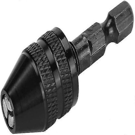 Skruetrækkerbit-chuck-adapter Aluminium Quick Change Converter (sort) (1 stk)