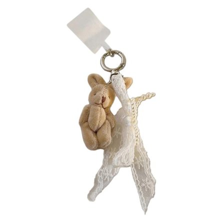 Dyre Taske Charm Plys Sløjfe Nøglering Vedhæng Mode Taske Tilbehør Stilfuld Taske Vedhæng Kæde Pynt til Daglig