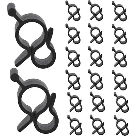 20 st RV Markis Krokar, Camping Markis Krokar Klämmor Gardinstång Ränna Hängare för Hänga LED Ljusremsa, Kablar, Strängljus