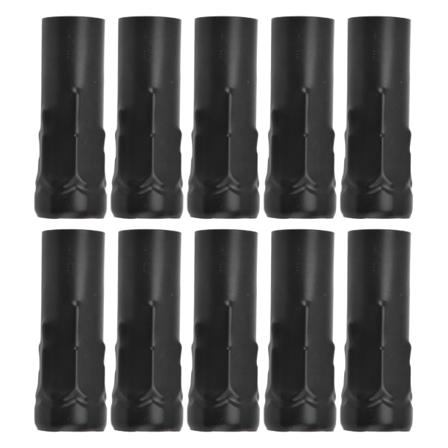 10 stk E14 metalrør til stearinlysholder Lampefod Belysningstilbehør 25x80mm Sort