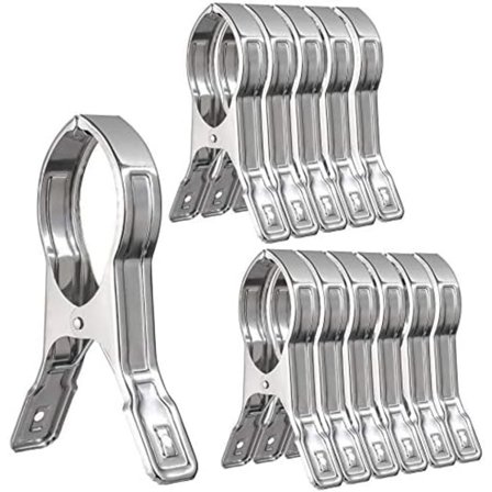 Poolafdækningsklemmer Strandklemmer, 12-pak 5,5 tommer Strandstolsklemmer, Klemmer til Poolafdækning til Stole, Krydstogt