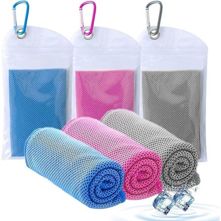 Kølehåndklæde, Mikrofiber Fitness Sportshåndklæder Kølehåndklæder til Nakke og Ansigt, Super Absorberende Koldt Håndklæde til Camping, Vandring, 