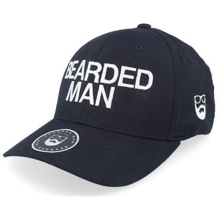 Bearded Man - Black flexfit Czapka Z Daszkiem - Official Black Flexfit @ Hatstore