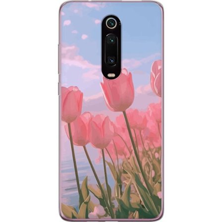 Mobilskal till Xiaomi Mi 9T Pro med Rosa Tulpaner