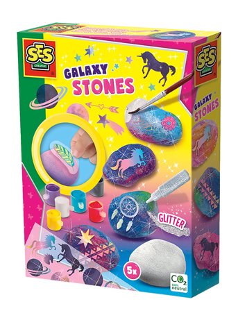 SES Creative Painting Stones - Galaxy - Multi/patterned - ONE SIZE