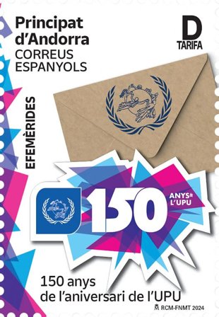 Andorra spansk - UPU 150 år - Postfrisk frimærke