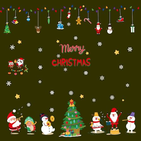 Veggklistremerker for Nyttår God Jul Juletre Vinylvegg