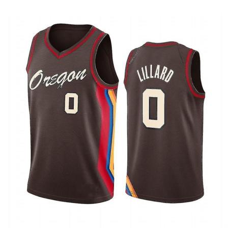 Damian Lillard #0 Basketballtrøje 21/22 herresportsuniform Brown S