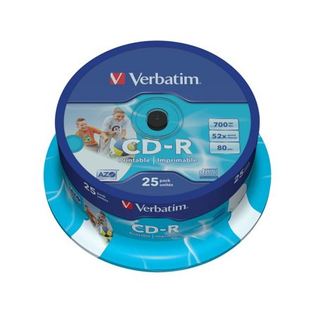 VERBATIM CD-R 700 MB, 52X spindel 25/fp - Lyreco - Datorprodukter - Lagring - CD-skivor
