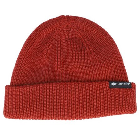 Rip Curl - Röd cuff Beanie - Fade Out Icon Shallow Beanie Burnt Red Cuff @ Hatstore