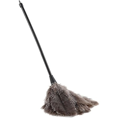 Håndlaget Langt Håndtak Myk Strutsefjær Rengjøringskost Husholdningsstøvfjerner