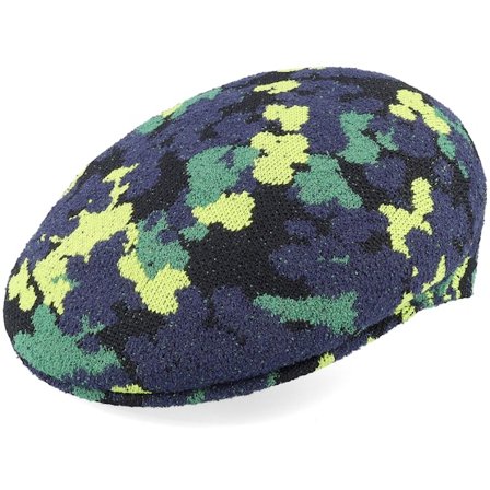 Kangol - Camo flatcap Kšiltovka - Nature Camo 504 Black-camo Flatcap @ Hatstore