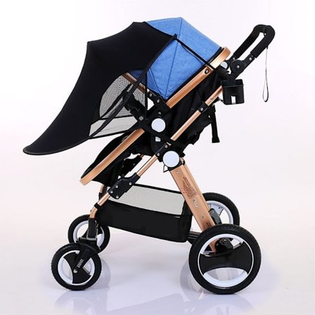 Universaali lastenvaunujen aurinkosuoja Anti-UV UPF50+ Säädettävä katos