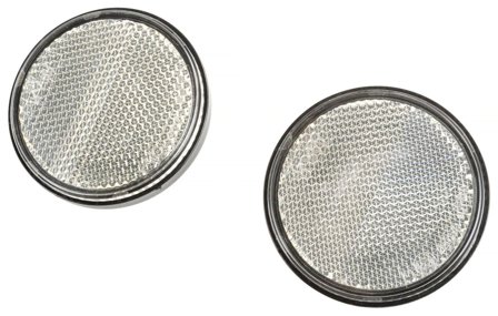 CJ 547179 Fordonsreflex till släpvagn, 2-pack, vit, med skruv, Verkstad & fordon
