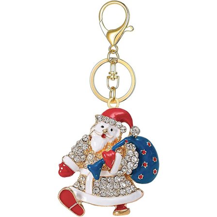 Dames julnyckelring med strass kristall julnyckelring väskor