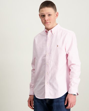 Polo Ralph Lauren Classic Fit Striped Oxford Shirt Rosa Hemden Jungen - Kids Brand Store