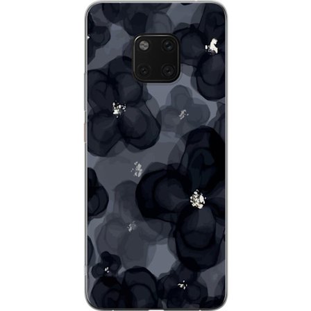 Yhteensopiva Puhelinkuori Huawei Huawei Mate 20 Pro Abstrakti tummanvärisellä kukkakuviolla, jossa on elegantti ja dramaattinen tunnelma