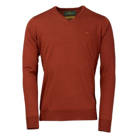 Laksen M's Sussex V-Neck Burnt Orange