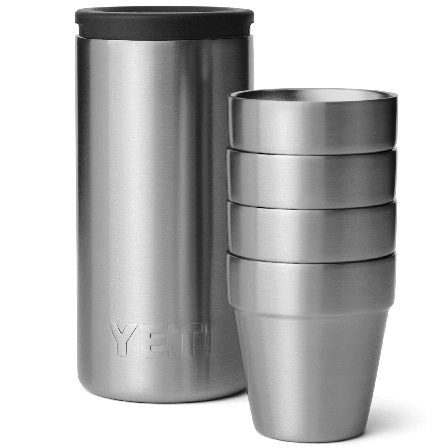 Yeti Rambler Shot Glasses with Carrying Case Stainless Steel