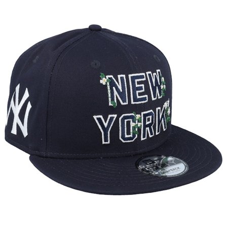 New Era - MLB - Blue - snapback - Cap - New York Yankees Flower Wordmark 9FIFTY Black/White Snapback - Hatstore