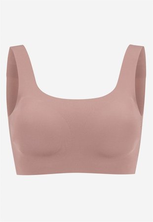 Sloggi - Sømløs BH-top i superblød mikrofiber Zero Feel 2.0 i brun til damer i størrelse XL (48/50) - Cellbes