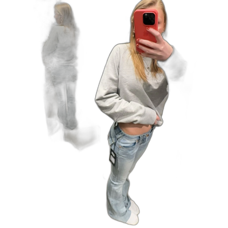 Ljusblå bootcut jeans