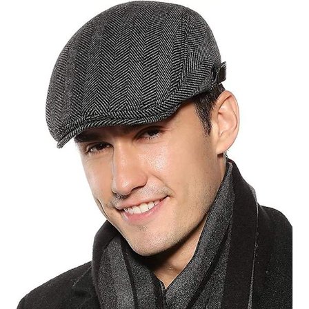 Acsergery Herrplatt Mössor Tweed Klassisk Tweed Mössa 1920-tal Gatsby Newsboy Hat Cap Gatsby Hat Present