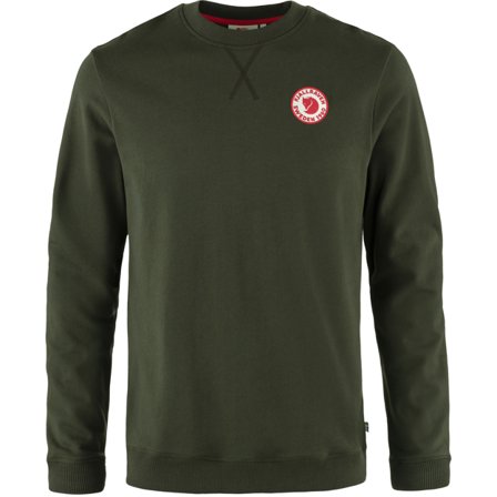 Fjällräven Men's 1960 Logo Badge Sweater in Deep Forest, Bio-Baumwolle | Size: 2XL