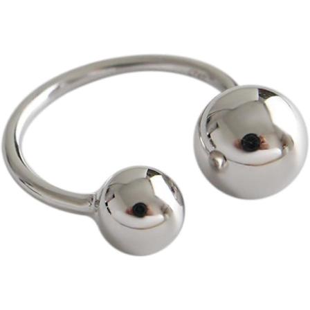 925 Sterlin Bead Ball Open Rin Party Smycken För Kvinnor H240301C