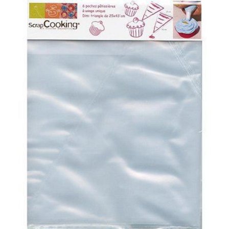 Engangs sprøjteposer - SCRAPCOOKING - Pakke med 6 - Plastik