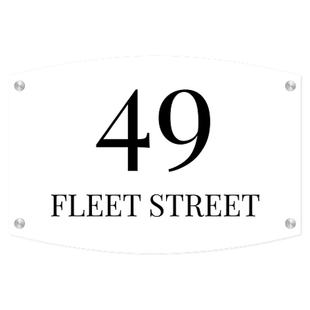 Modern house signs - White/black - Engraved plastic - Signomatic.com.au