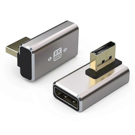 8K 60Hz Vertikal Högervinklad DisplayPort DP1.4 Hane till Hona Mini Förlängare