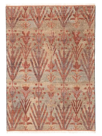 Tapis Usak Indo 243X343 Marron/Rouge Foncé (Laine, Inde)