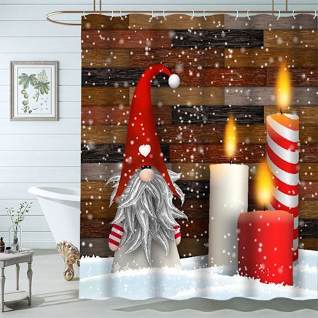 Julebrusbadforhæng Praktisk Badeværelsesjuletilbehør Brusbadforhæng 180*180