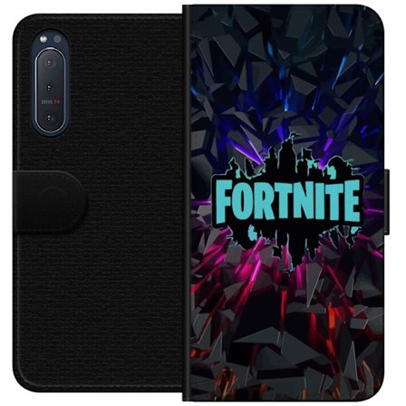 Yhteensopiva Lompakkokotelo Sony Sony Xperia 5 II Pelit inspiraatio abstrakti logo suunnittelu räjähtävillä muodoilla, neon valot ja dynaaminen en