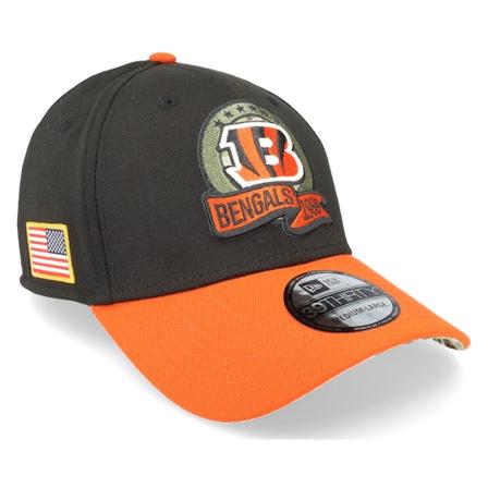 New Era - NFL Black flexfit Czapka Z Daszkiem - Cincinnati Bengals M 39THIRTY NFL Salute To Service 22 Black/Orange Flexfit @ Hatstore