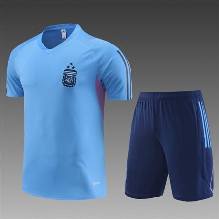22-23 New Season Argentina Vuxen/Barn Kortärmad Jersey- set sky blue S