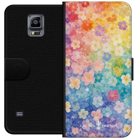 Kompatibel Tegnebogsetui til Samsung Samsung Galaxy Note 4 Cactus and Friends – RainbowBloom