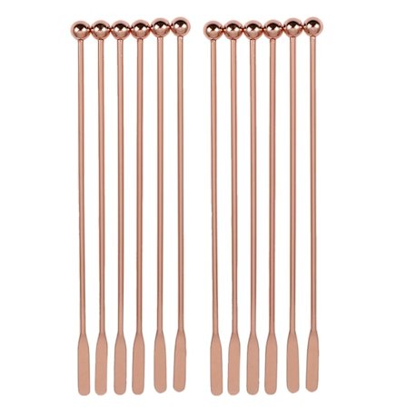 Ruostumattomasta teräksestä valmistettu kahvin sekoitin, cocktail-juoman sekoitustikku, kahvin sekoitustikkusetti