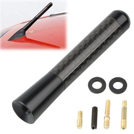 3,5 cm 8 cm Bil Kulfiber Kort Antenne Universal Auto Tag Rød Blå Sølv Sort Antenne Sæt Bil Eksteriør Tilbehør 7 stk/sæt - Antenner