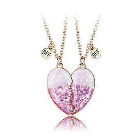Bedste Veninde Halskæde til 2 Piger Magnetisk Matchende Venskab Halskæde Halvt Hjerte Vedhæng BFF Halskæder til Søster
